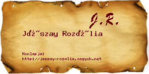 Jászay Rozália névjegykártya